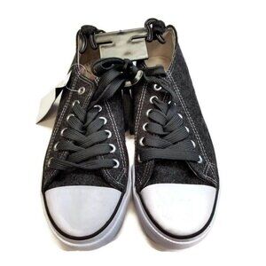 Epic Step Casual Canvas Sneakers Womens Size 6 Shoes Low Top Lace Up Grey Wool
